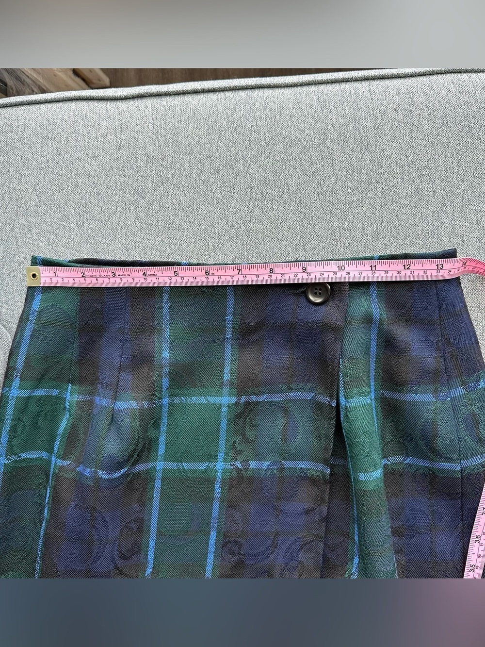 Pendleton Classic Green and Blue Plaid Pencil Skirt 100% New Wool Size 6 - Picture 3 of 6